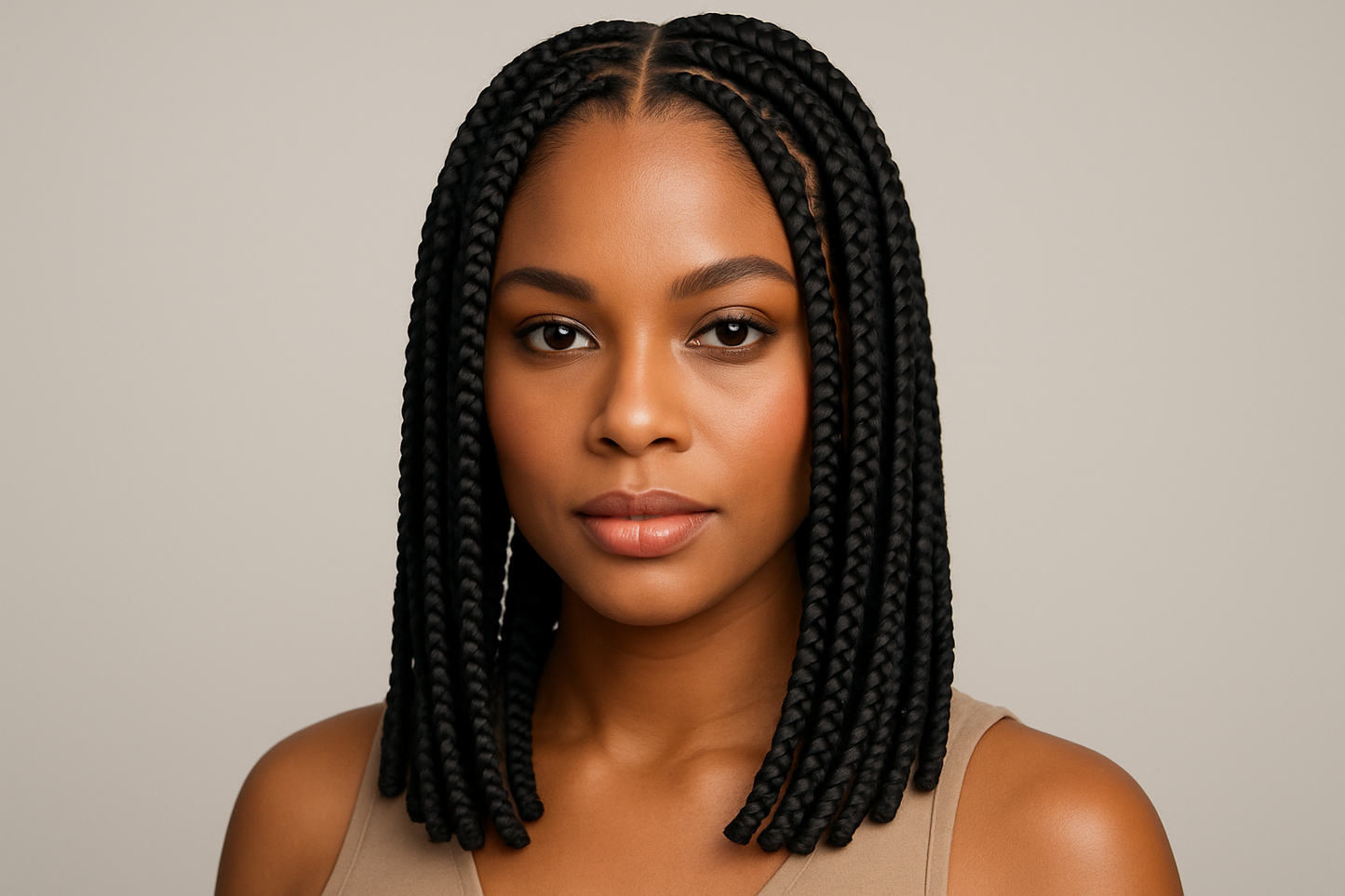 Medium Box Braids Hair model
