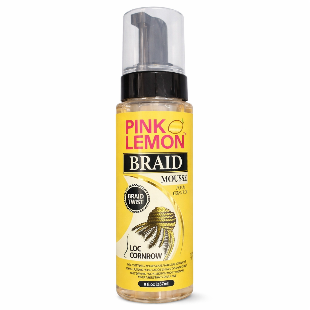 Pink lemon braid mousse