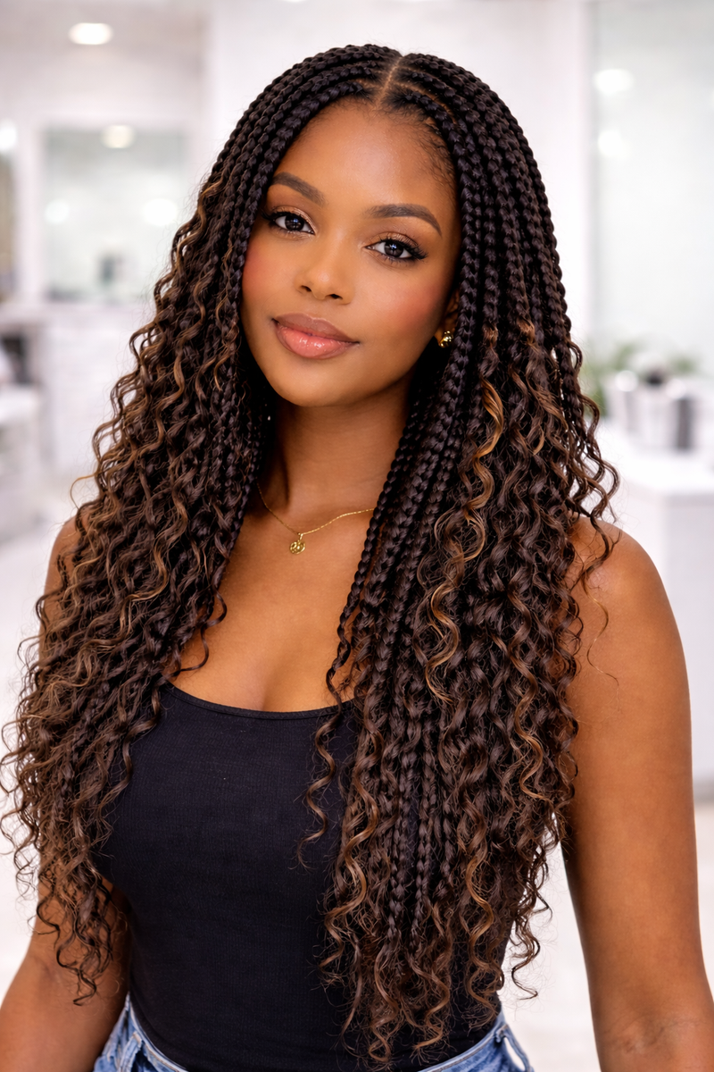 Medium Knotless Boho (Hair Included)