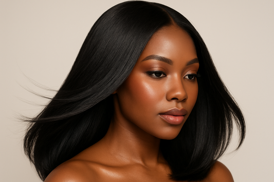 Silk Press hair model